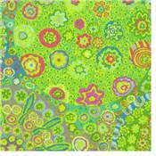 Tissu Kaffe Fassett Millefiore green par 10cm 125GP92GREE