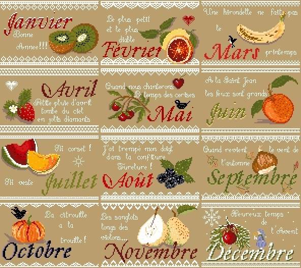 Les mois aux fruits Décembre - Joli Tambour Création