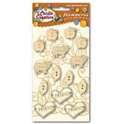 Lot de 12 boutons bois vache et cie - BL017