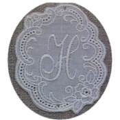 Monogramme Dentelle grande lettre H