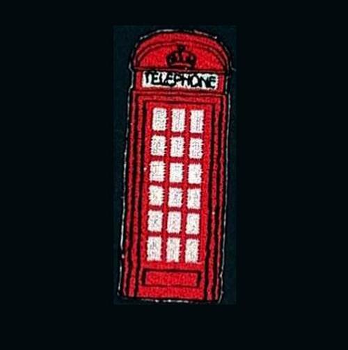 Motif thermocollant red phone box