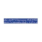 Ruban ecriture fond bleu 5m