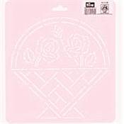 Stencil panier fleur 22,9x25,5cm - 611139
