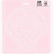 Stencil panier fleur 22,9x25,5cm - 611139