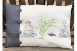 Kit broderie coussin zen - cousines et cie